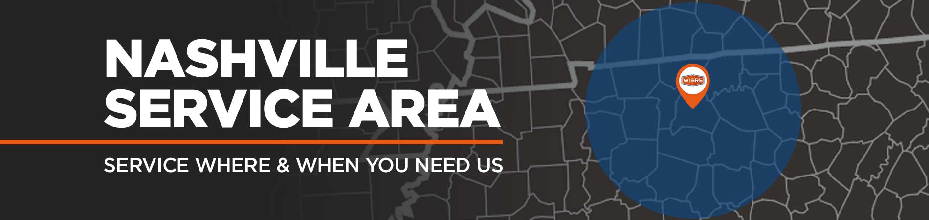 Nashville Mobile Fleet Service & Truck Repair Map
